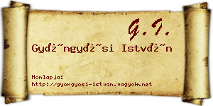 Gyöngyösi István névjegykártya